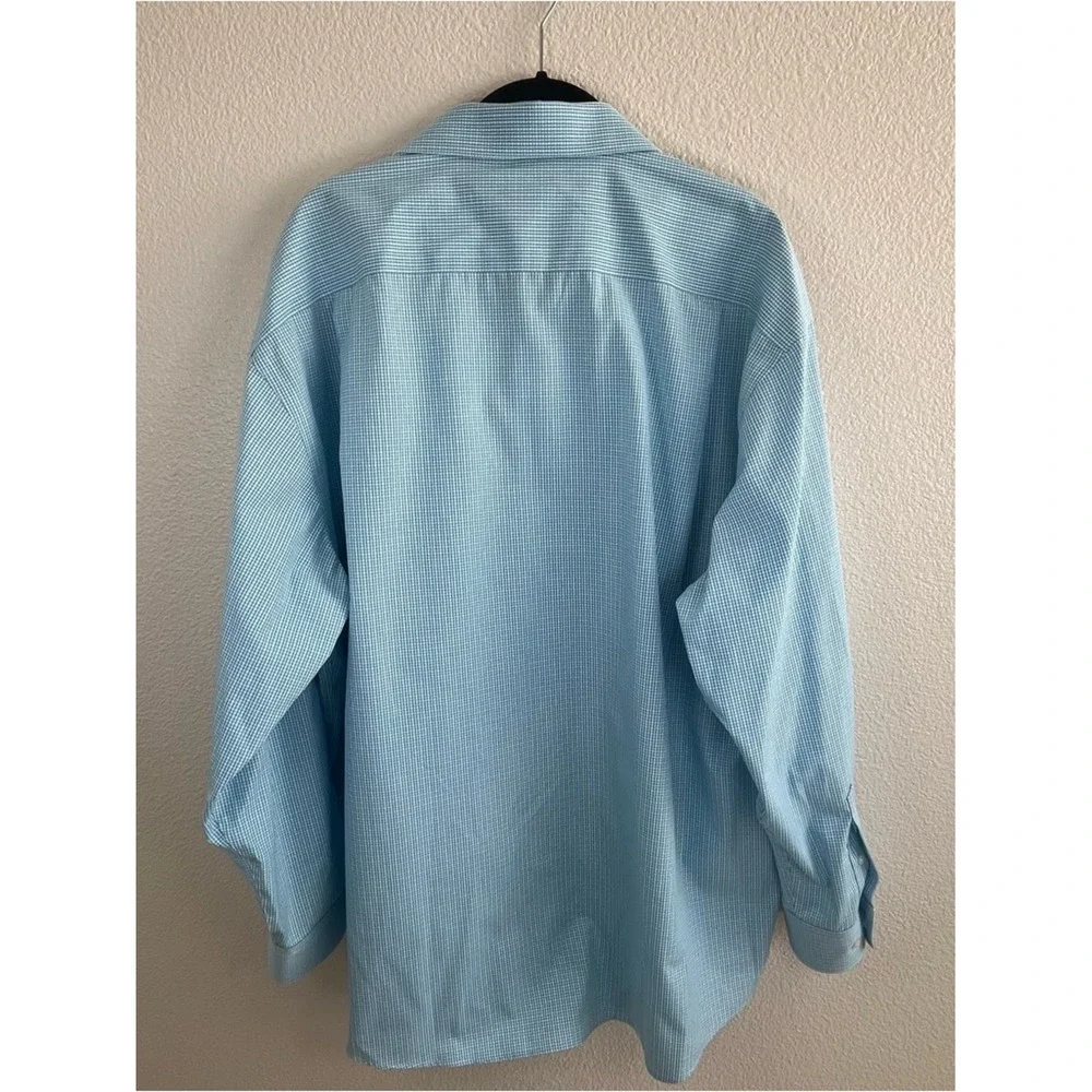 Pronto Uomo Classic Fit Light Blue Micro-Check Dress Shirt‎ 18 34/35